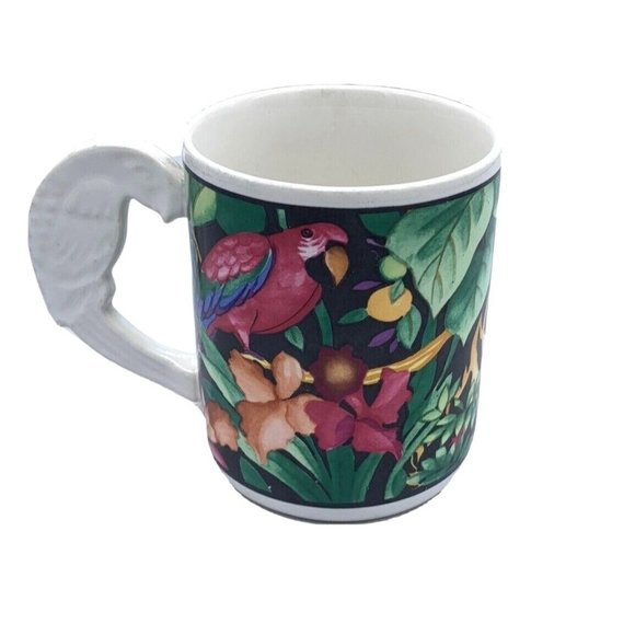 Unbranded Other - Vitromaster Rainforest Coffee Mug Tiger Parrot Design